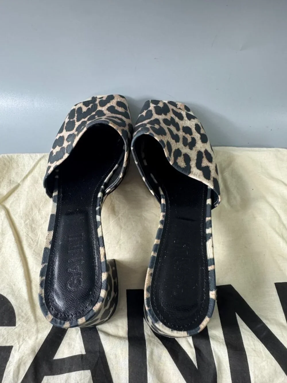 Ganni Leopard Platform Slides 38